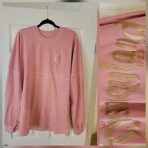 Disney Resort Spirit Jersey Pullover Womens SZ 2XL Long Sleeves Multicolor